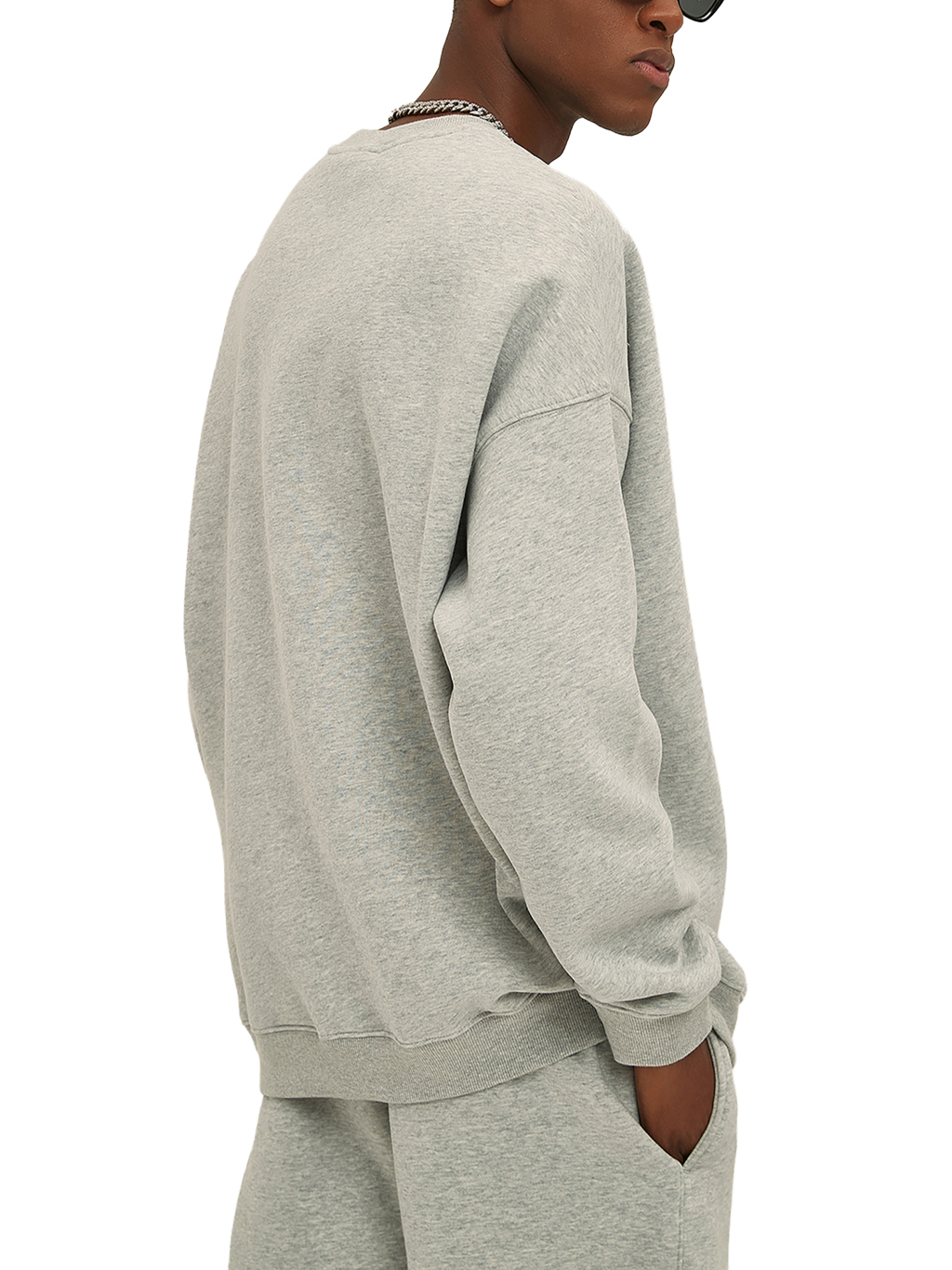 Streetwear Solid Color Fleece Pullover | Print On Demand-5