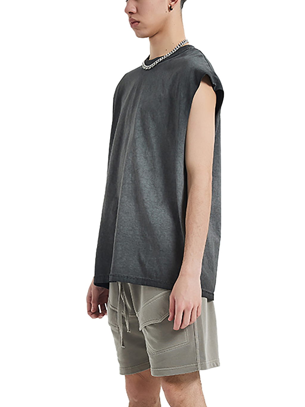 Streetwear Unisex Ombre Vintage Stone Wash Tank Top - Print On Demand | HugePOD-5