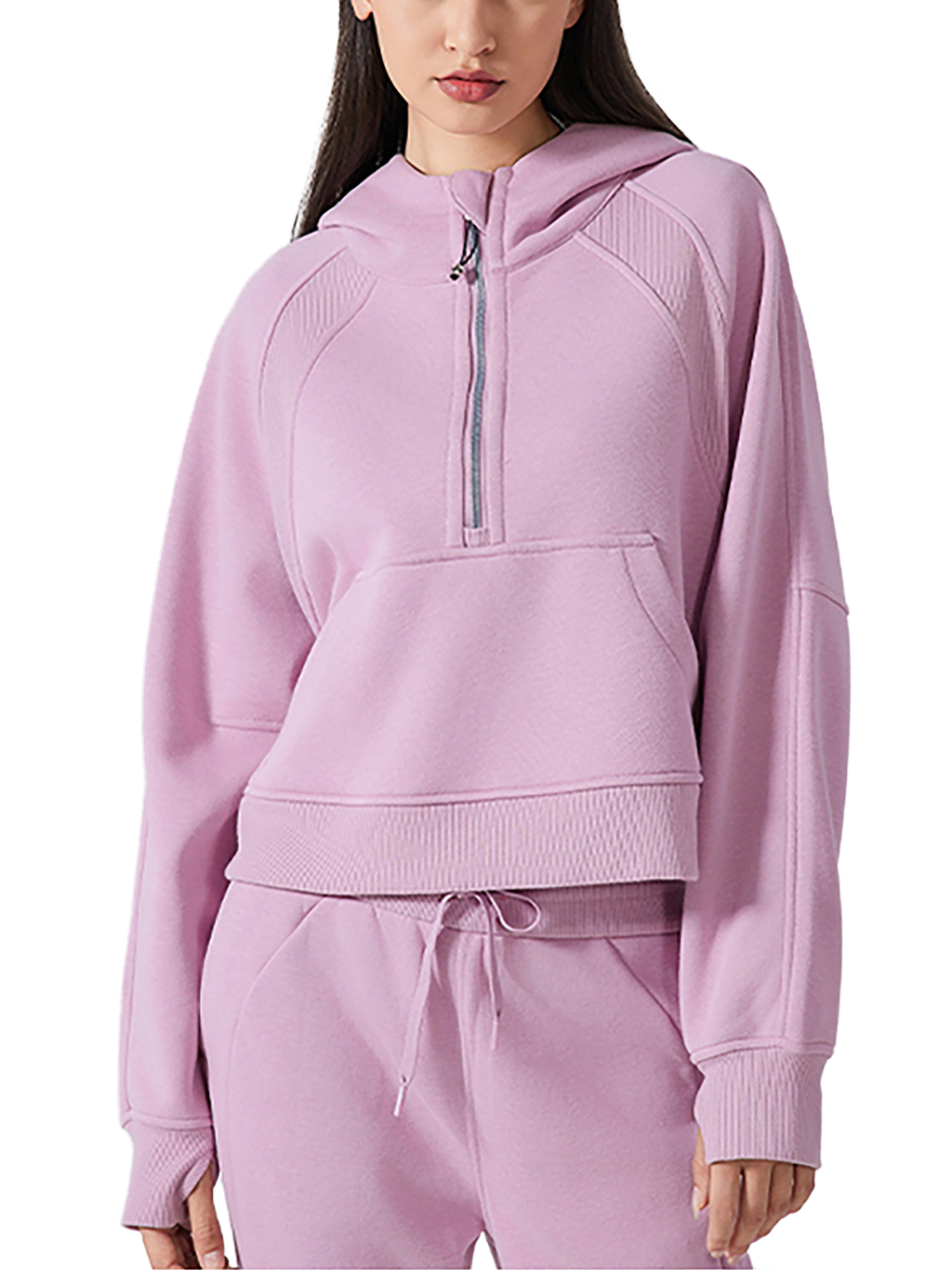 Cropped Half-Zip Hoodie – Essential Streetwear | Tapstitch-4