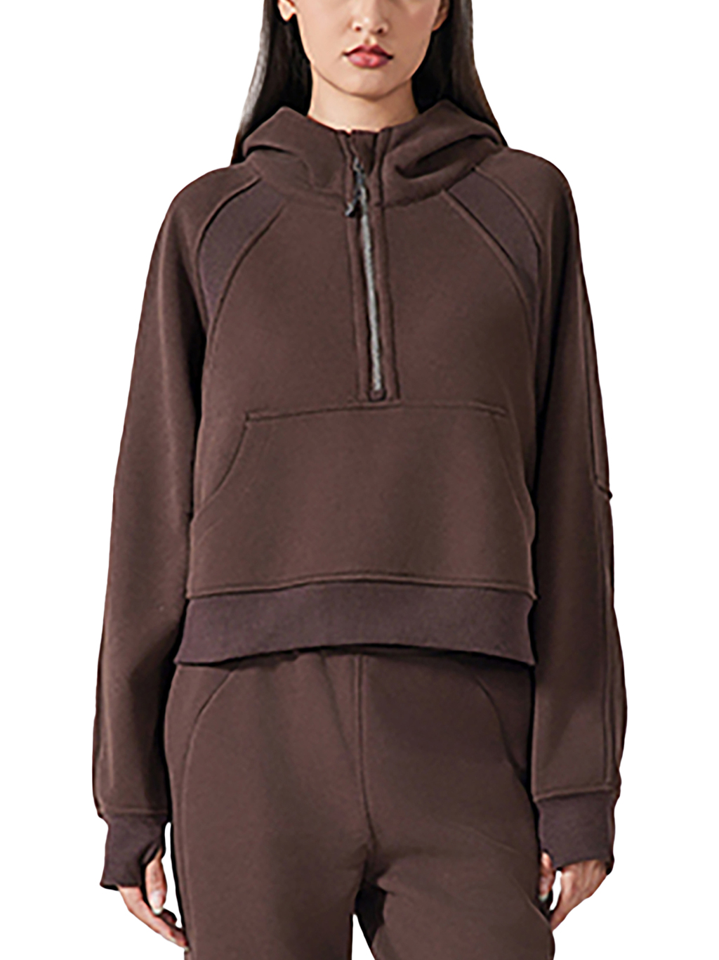Cropped Half-Zip Hoodie – Essential Streetwear | Tapstitch-7