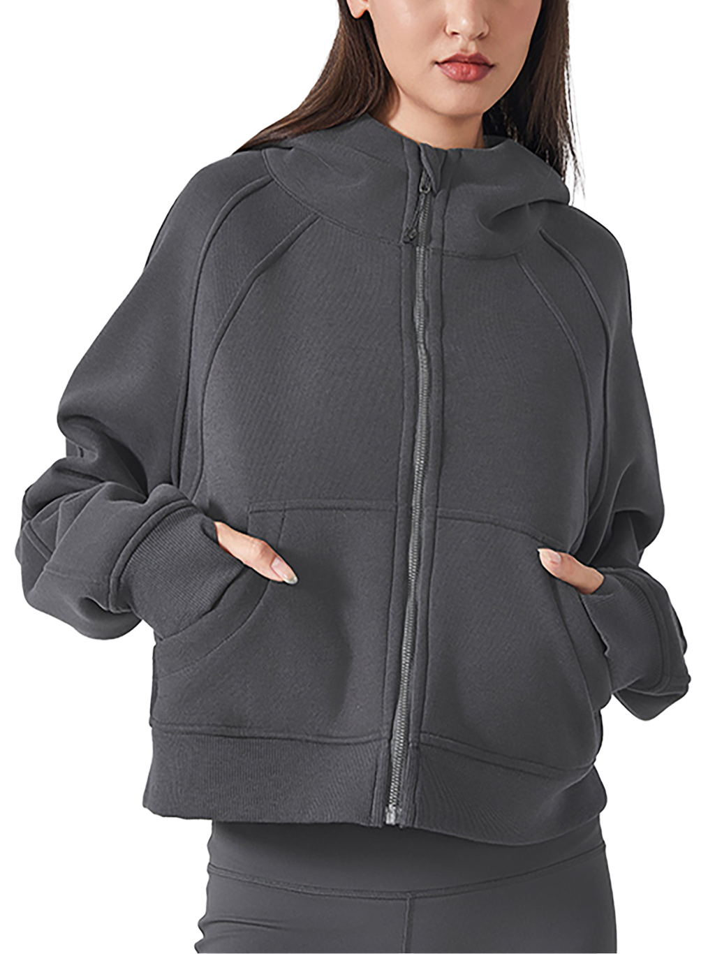 Cropped Zip Hoodie – Custom Basics | Tapstitch-3