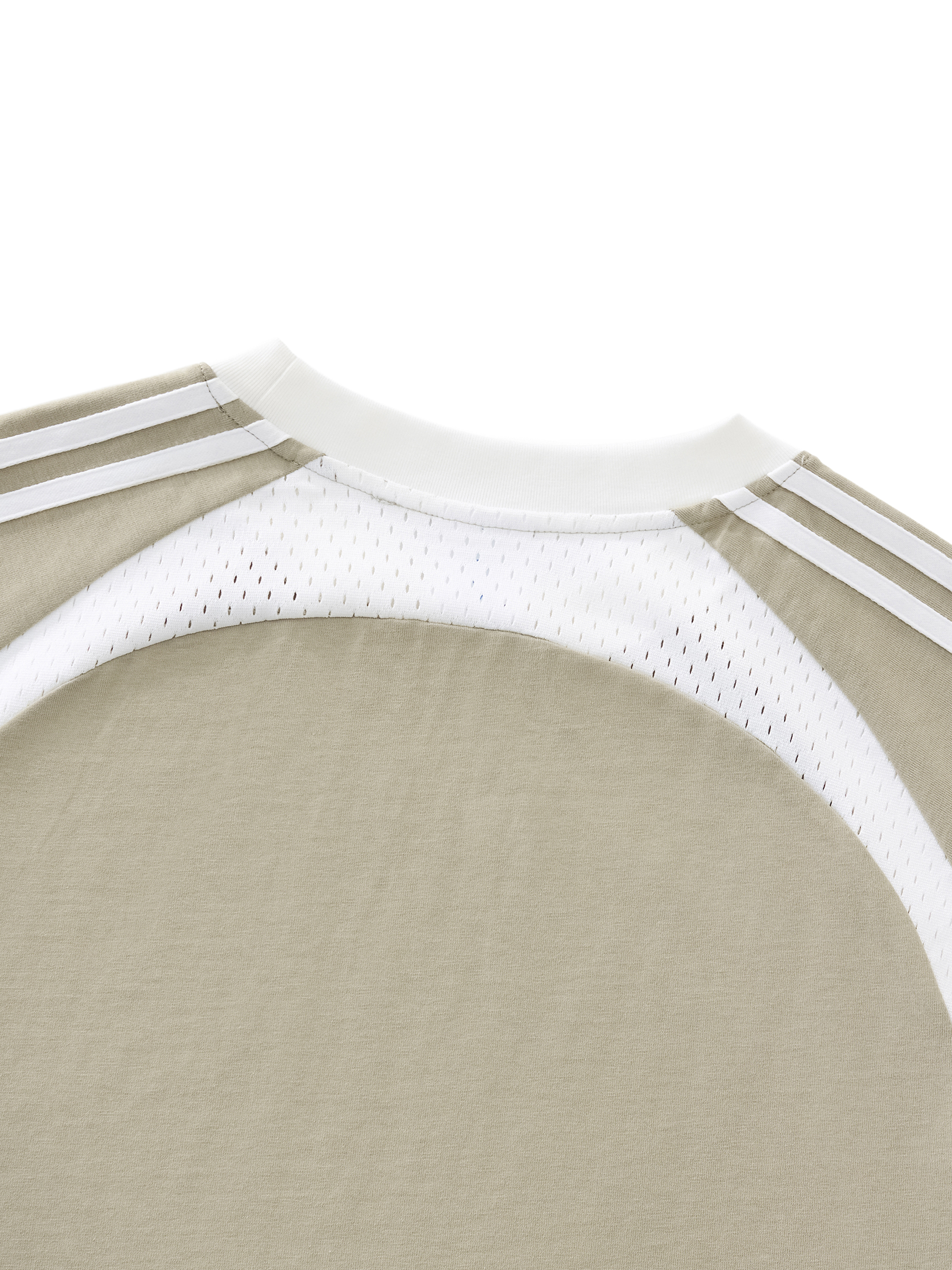 Contrast Stripes Panel Mesh T-shirt #RT0057 | TAPSTITCH