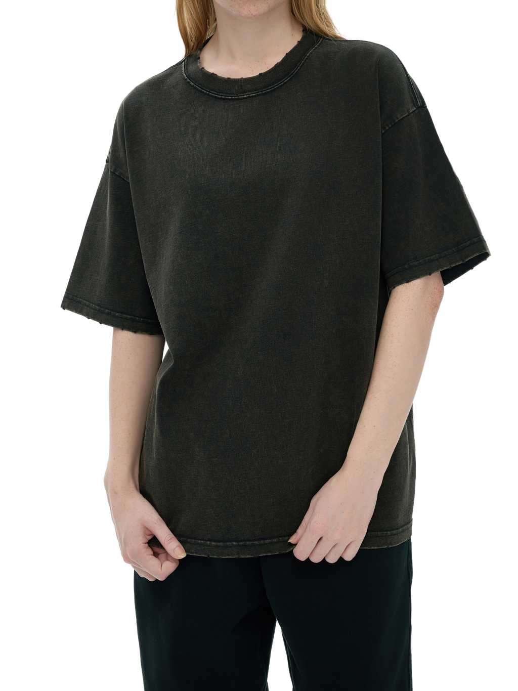 Frayed Vintage Washed T-Shirt – Essential Streetwear | Tapstitch-12
