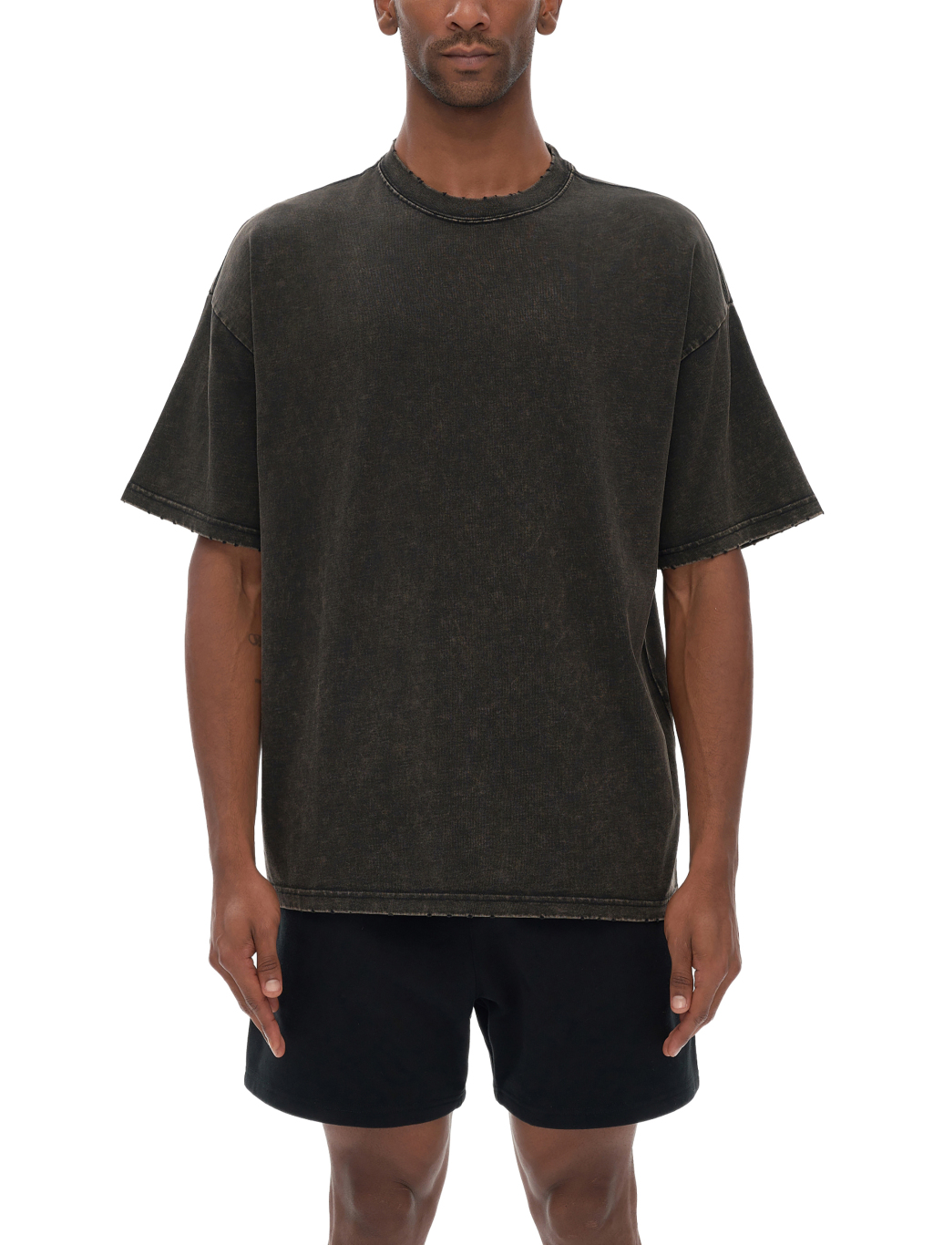 Frayed Vintage Washed T-Shirt – Essential Streetwear | Tapstitch-3