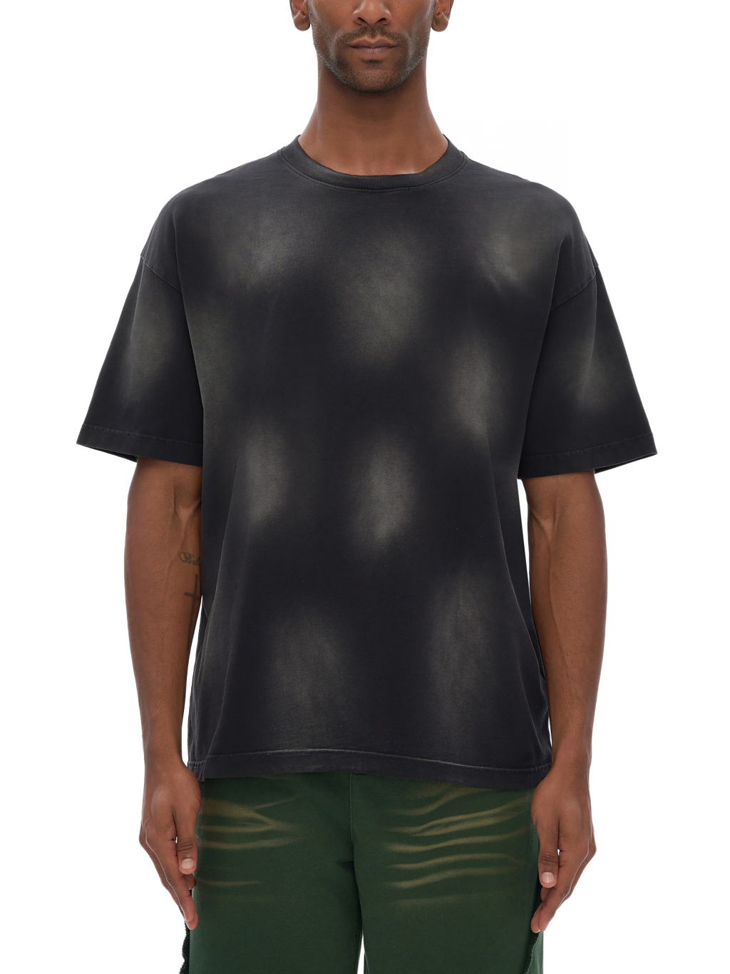 Monkey Washed Dotted Drop Shoulder T-Shirt 250gsm-3