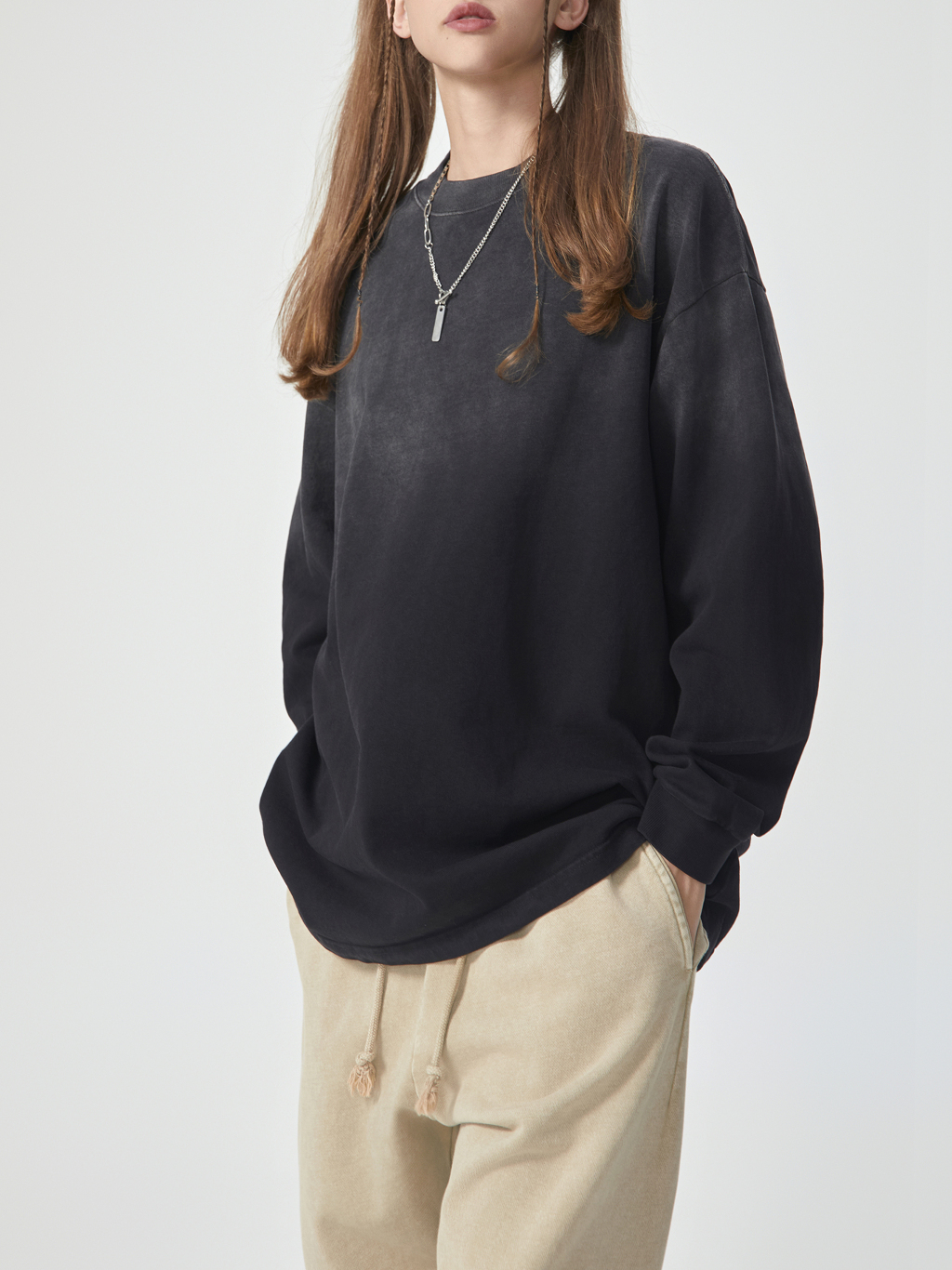 Gradient Washed Long Sleeve T-Shirt – Vintage Streetwear | Tapstitch-8