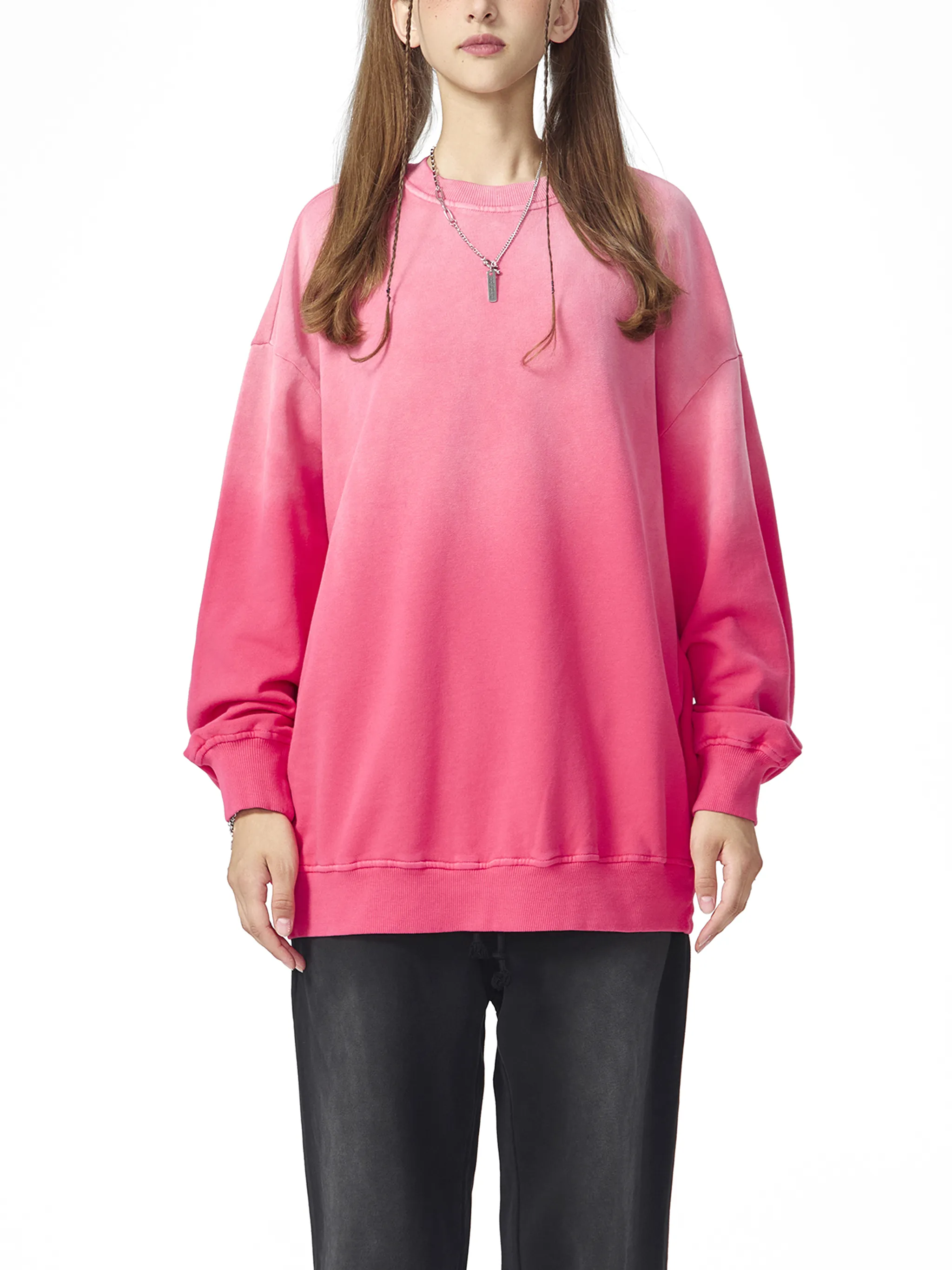 Sunfade Drop-Shoulder Cotton Sweatshirt