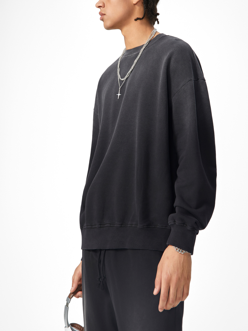 Monkey Washed Drop Shoulder Sweatshirt – Essential Streetwear | Tapstitch-4