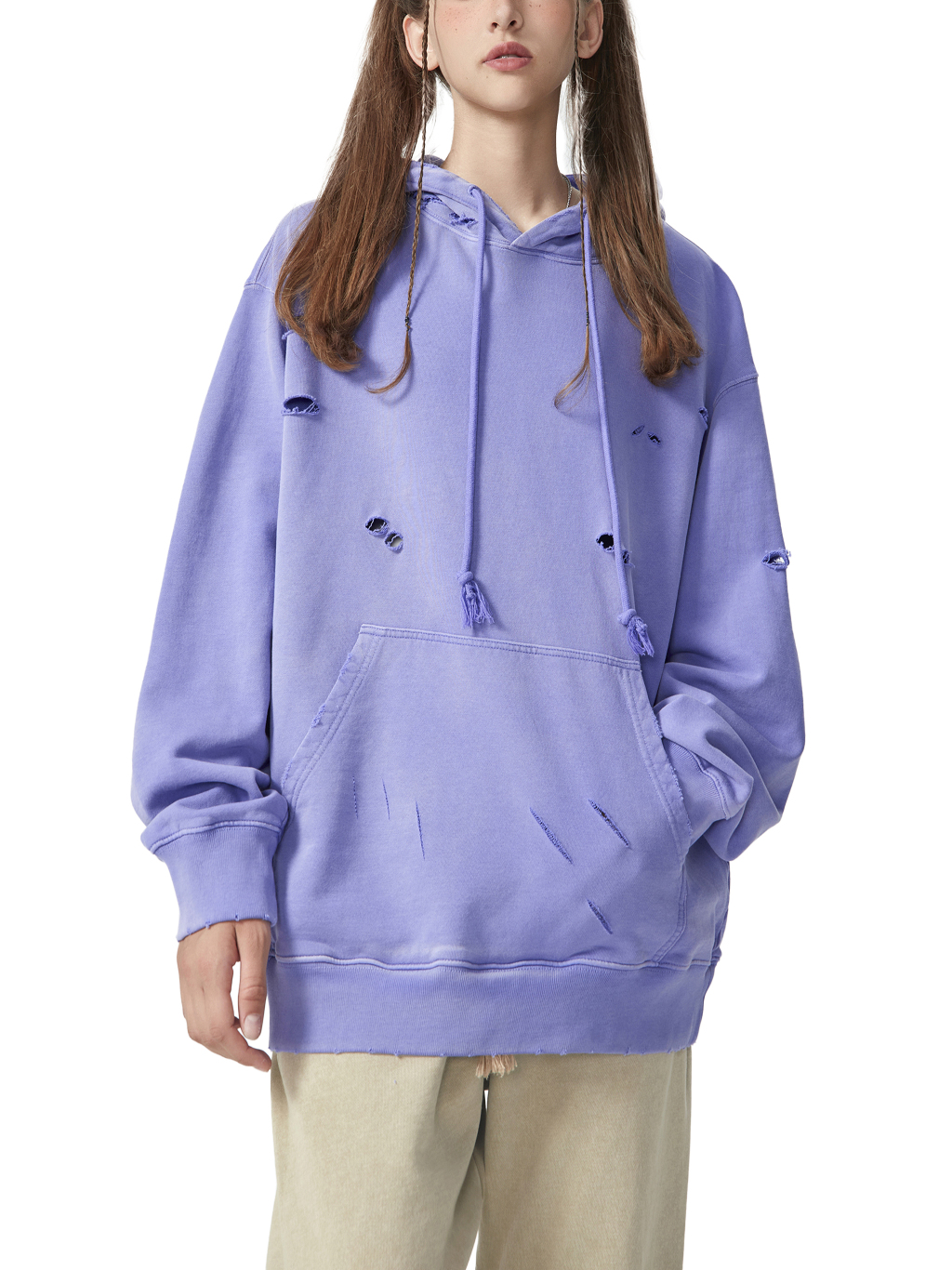 Hand-Frayed Monkey Washed Hoodie – Vintage Streetwear | Tapstitch-6
