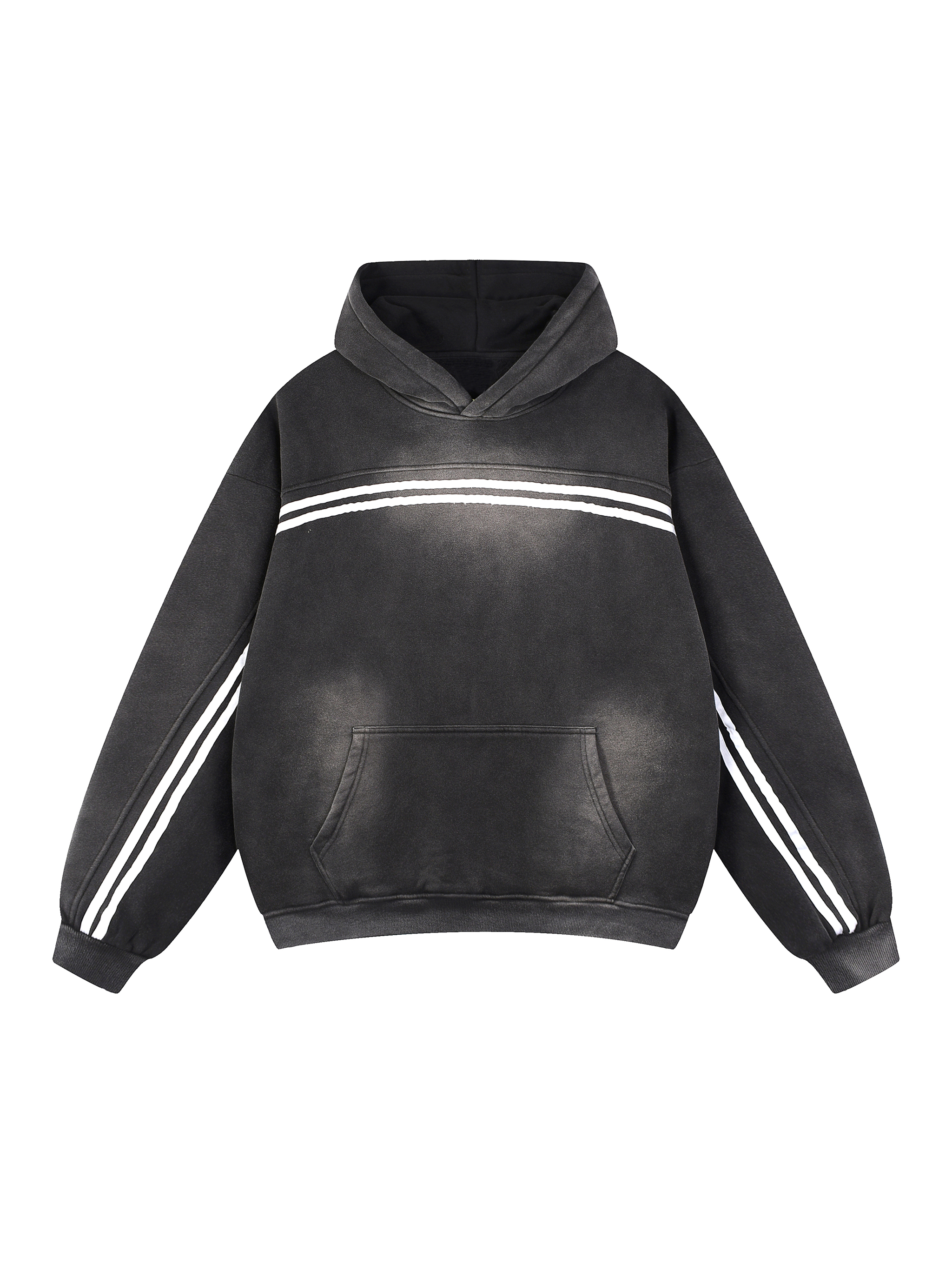 Sun Fade Contrast Tape Fleece Hoodie #RW0030 | TAPSTITCH