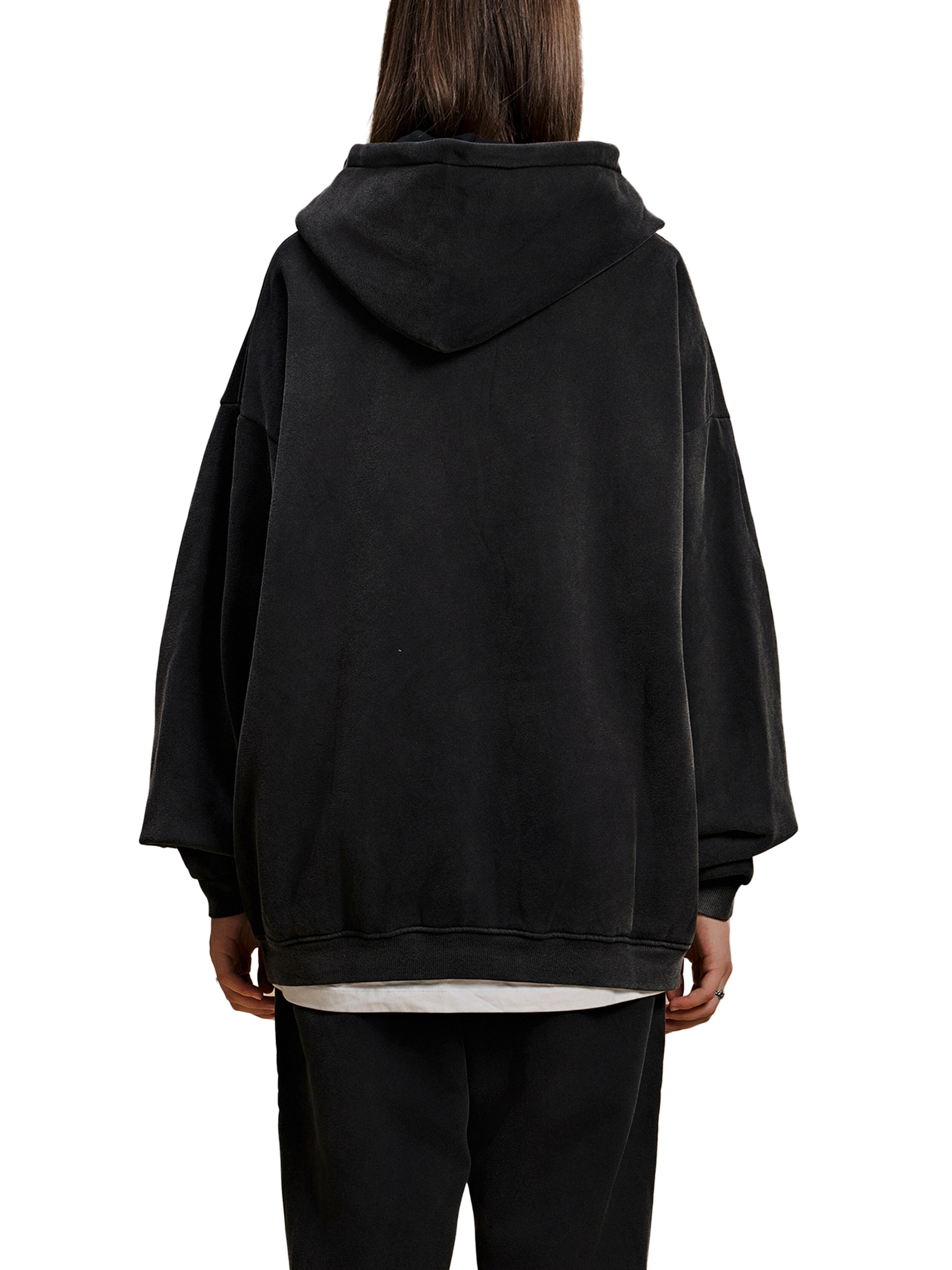 Sun Fade Contrast Tape Fleece Hoodie #RW0030 | TAPSTITCH
