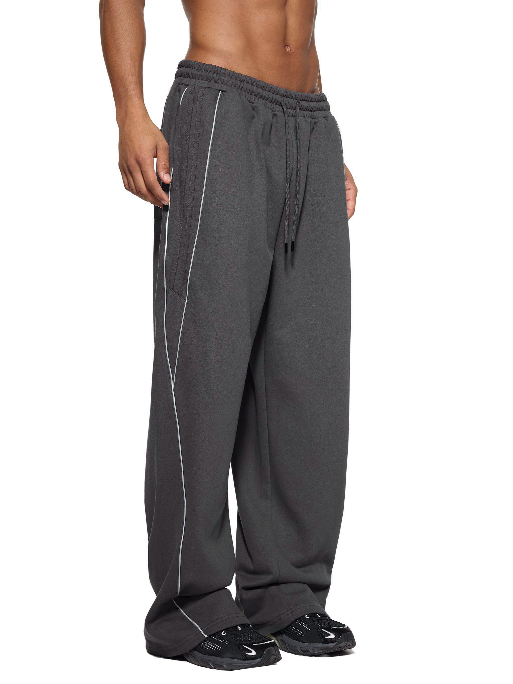 Reflection Striped Straight-Leg Sweatpants #RK0013 | TAPSTITCH