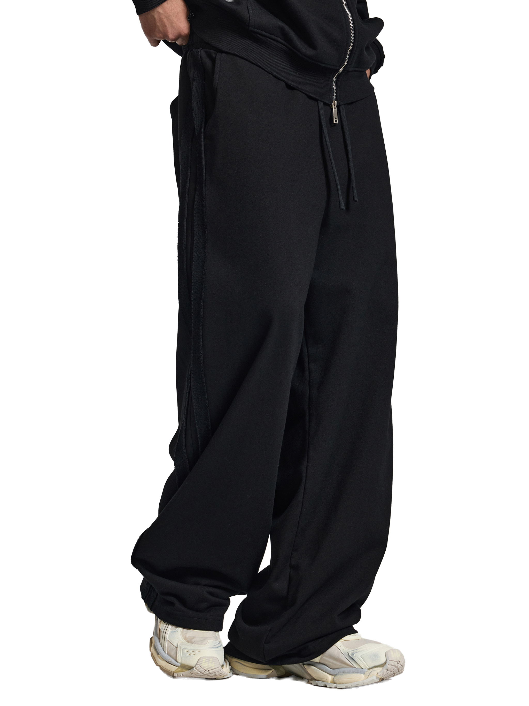 Contrast Tape Straight-Leg Sweatpants #RK0019 | TAPSTITCH