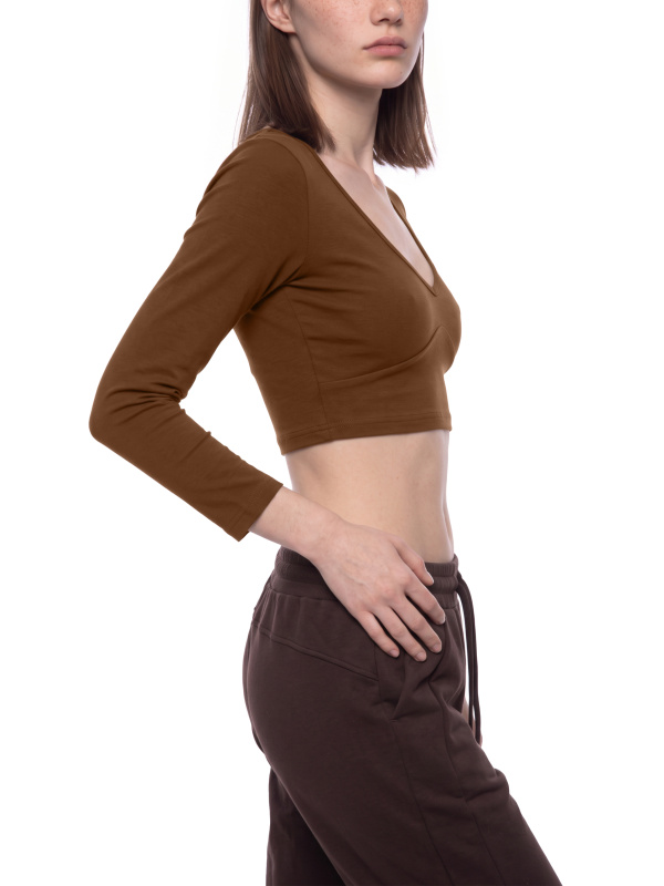 Women's Cropped Long Sleeve T-Shirt