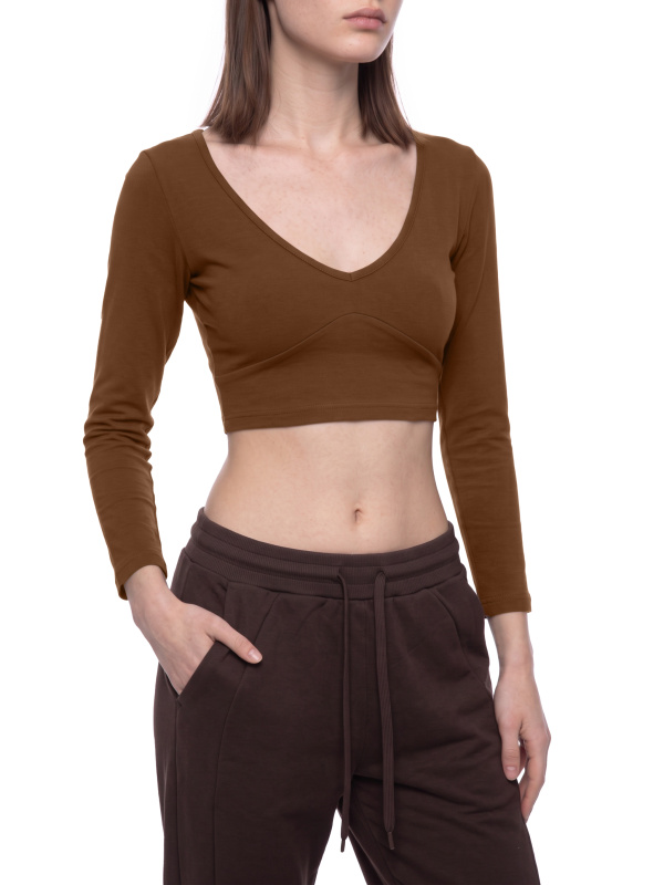 Women's Cropped Long Sleeve T-Shirt