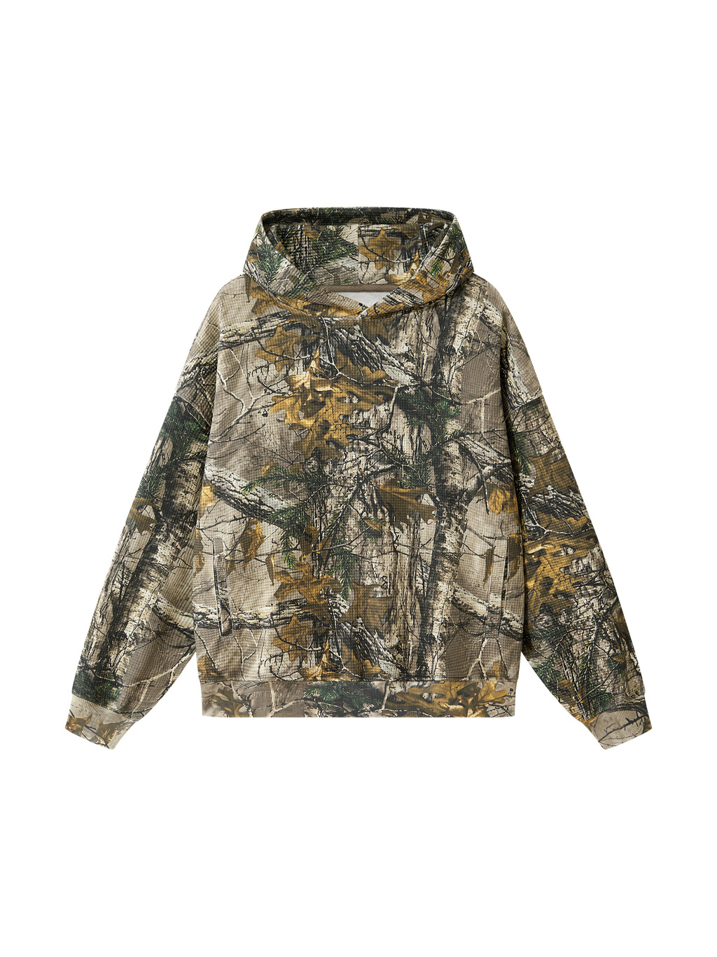 Unisex Waffle Tree Camo Boxy Hoodie - Main Image