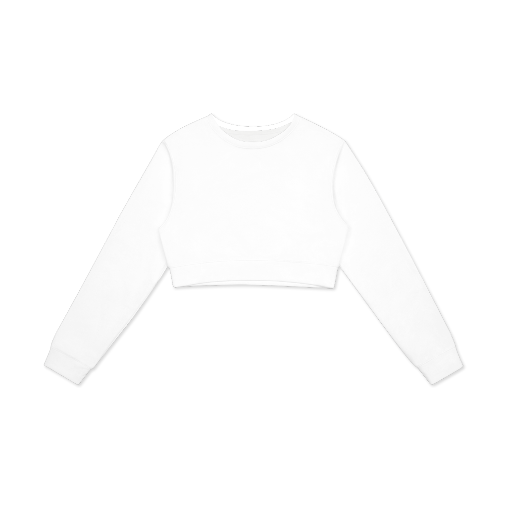 Custom All-Over Print Women's Streetwear Crop Pullover | HugePOD-2