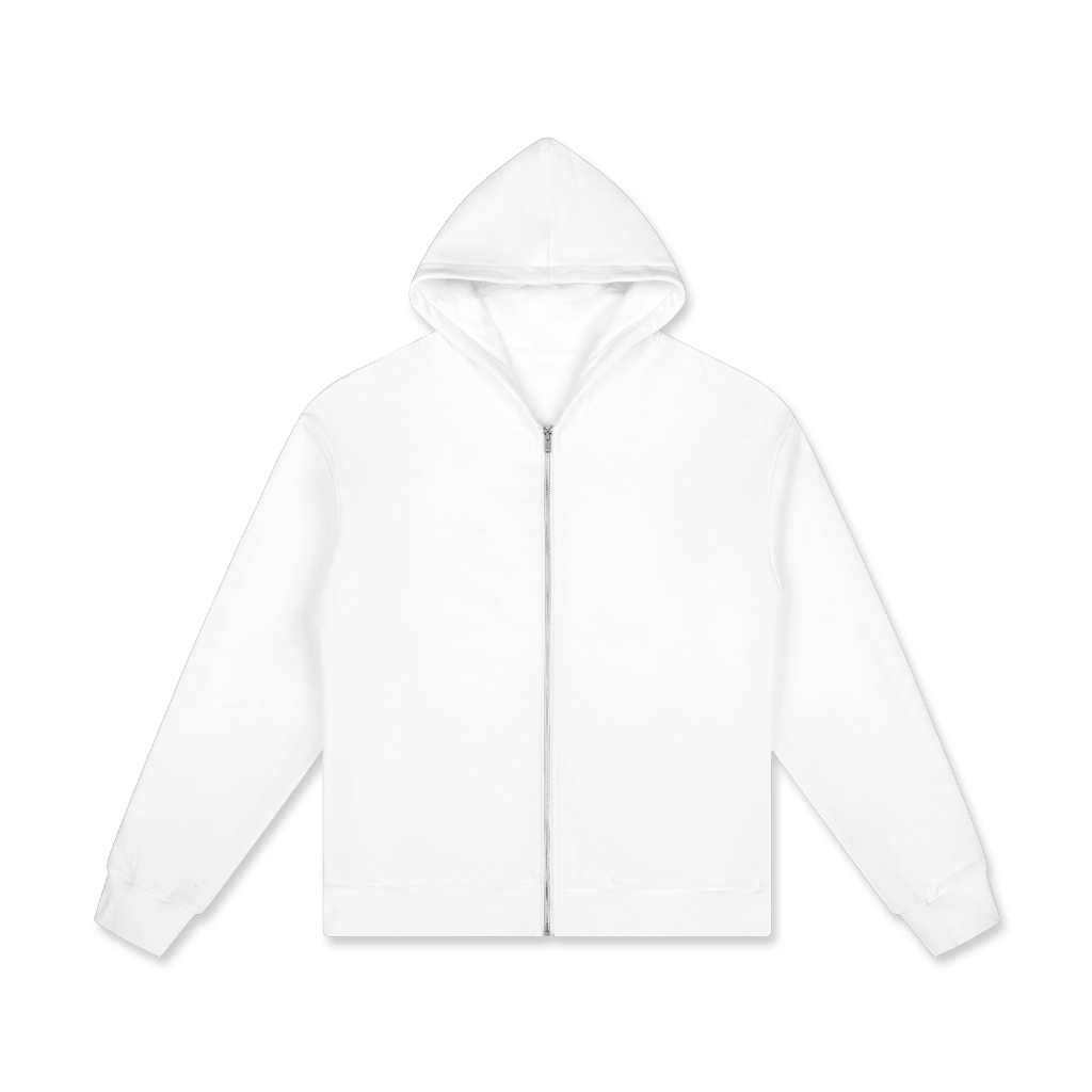 Men's Heavyweight Oversized Fleece Zip Hoodie | HugePOD-2