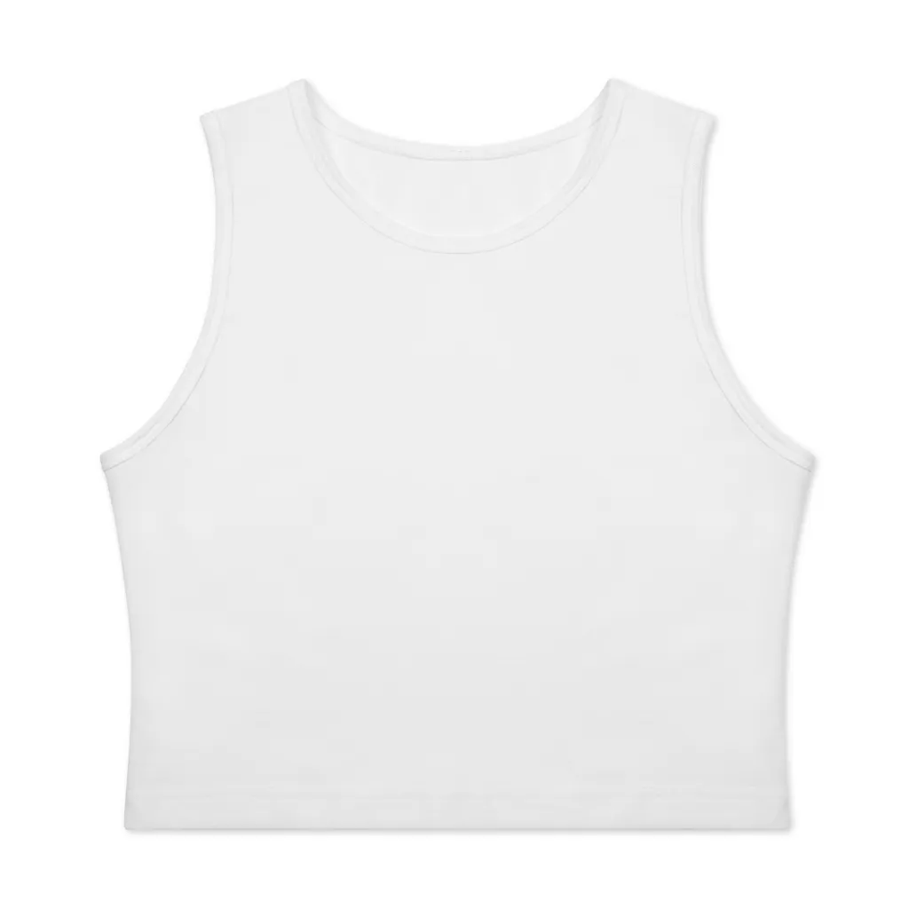 All-Over Print Women's Fitted Crop Tank Top | HugePOD