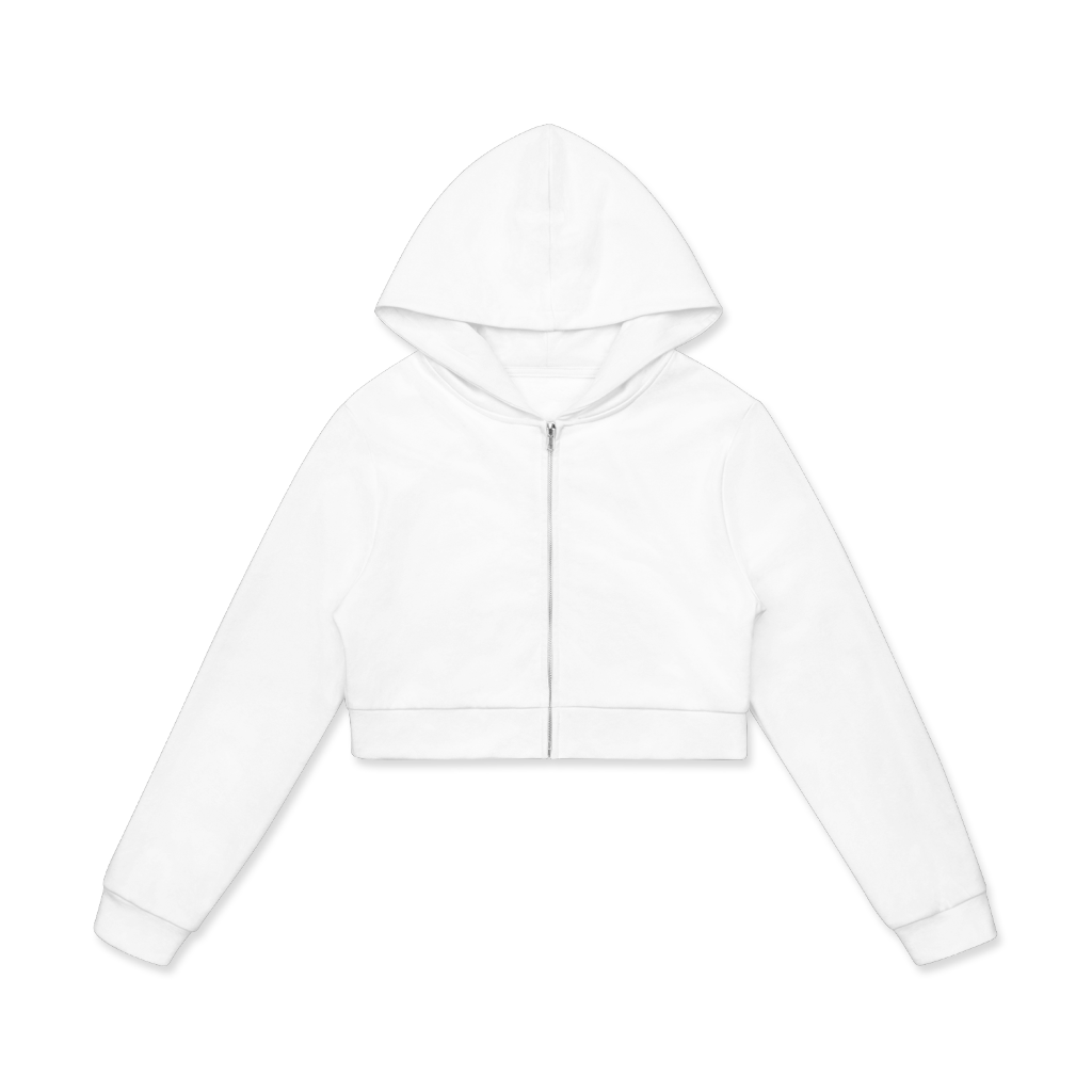 Women's Zip Up Crop Hoodie | HugePOD-2