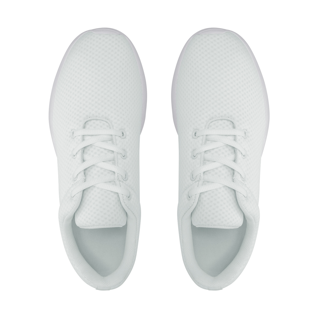 All-Over Print Fashion Lace Up Mesh Sneakers | HugePOD-3