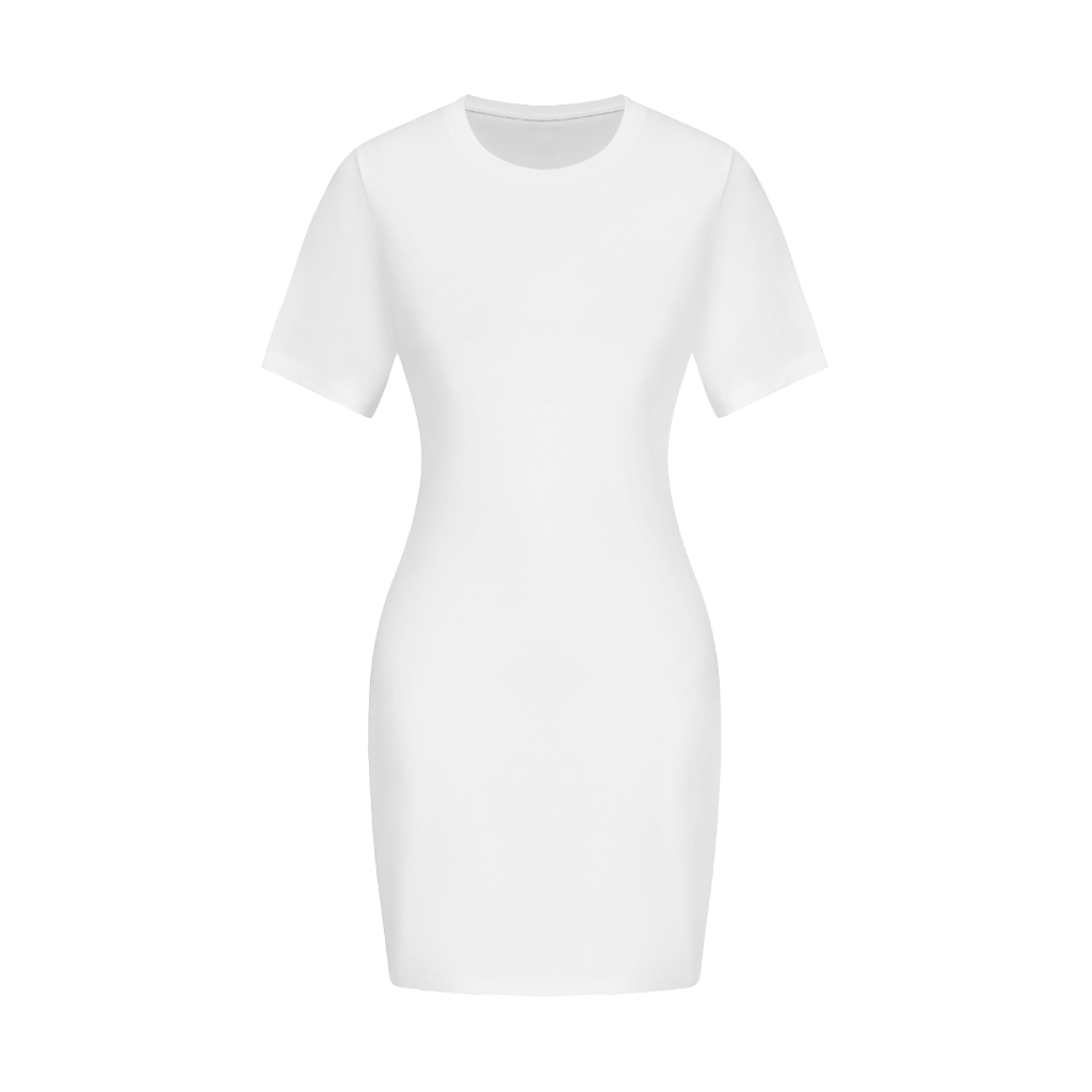 All-Over Print Women's Fitted Tee Dress | HugePOD-3