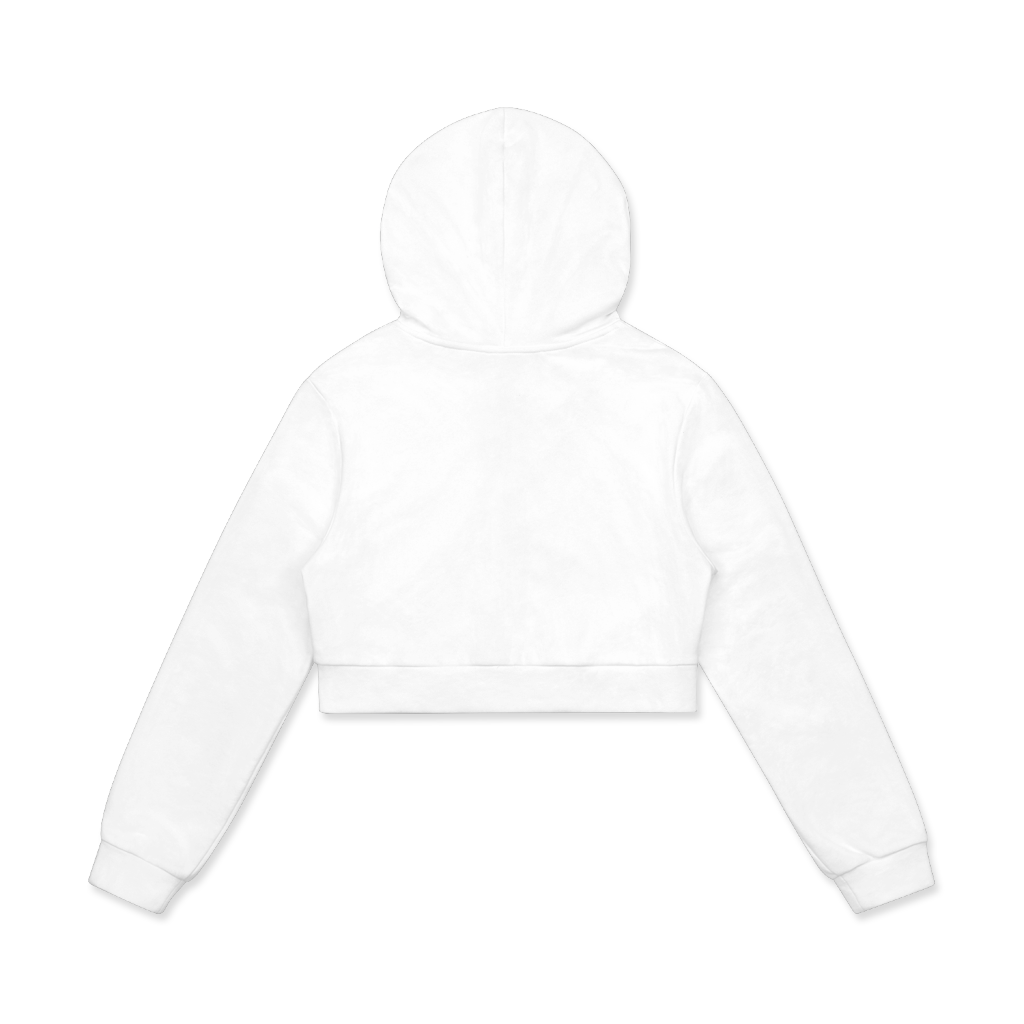 All-Over Print Women's Zip Up Crop Hoodie | HugePOD-3