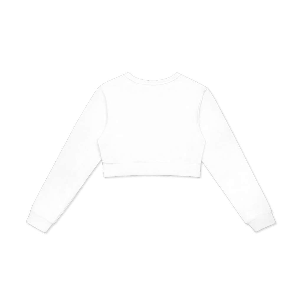 Custom All-Over Print Women's Streetwear Crop Pullover | HugePOD-3