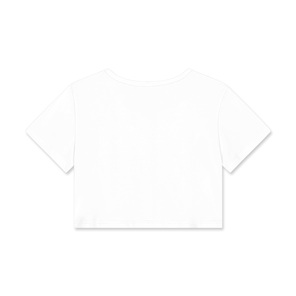 Summer Women's Cotton Cropped Slight stretch Tee | HugePOD-3