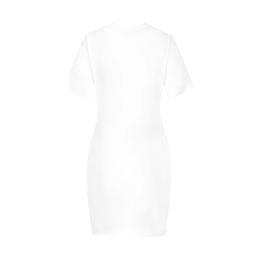 All-Over Print Women's Fitted Tee Dress | HugePOD-4