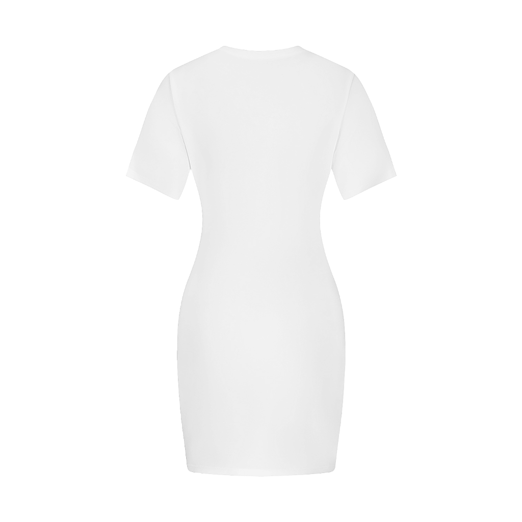 All-Over Print Women's Fitted Tee Dress | HugePOD-5