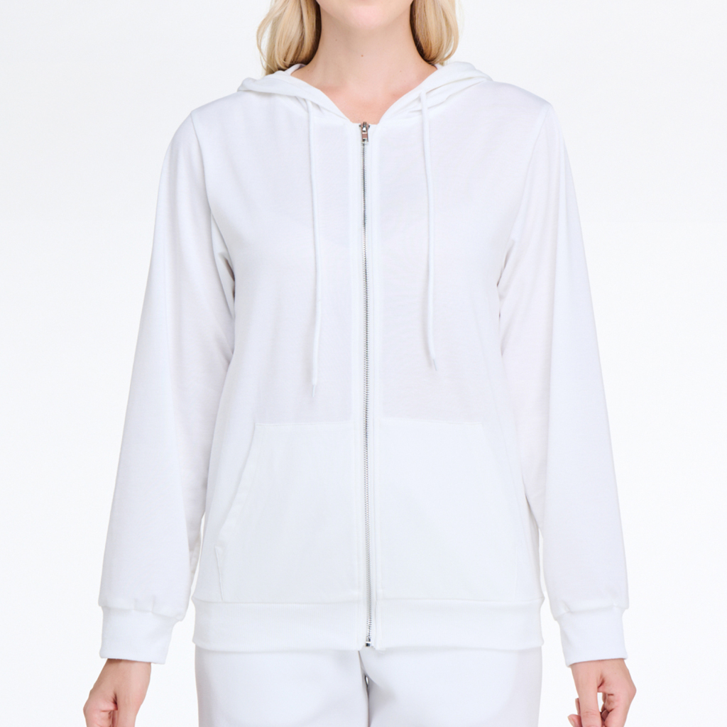 Women's Cotton Zip Hoodie | HugePOD-4
