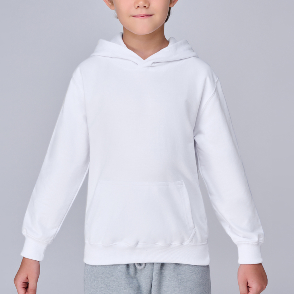 Kids Basic 100% Cotton Hoodie - Print On Demand | HugePOD-4