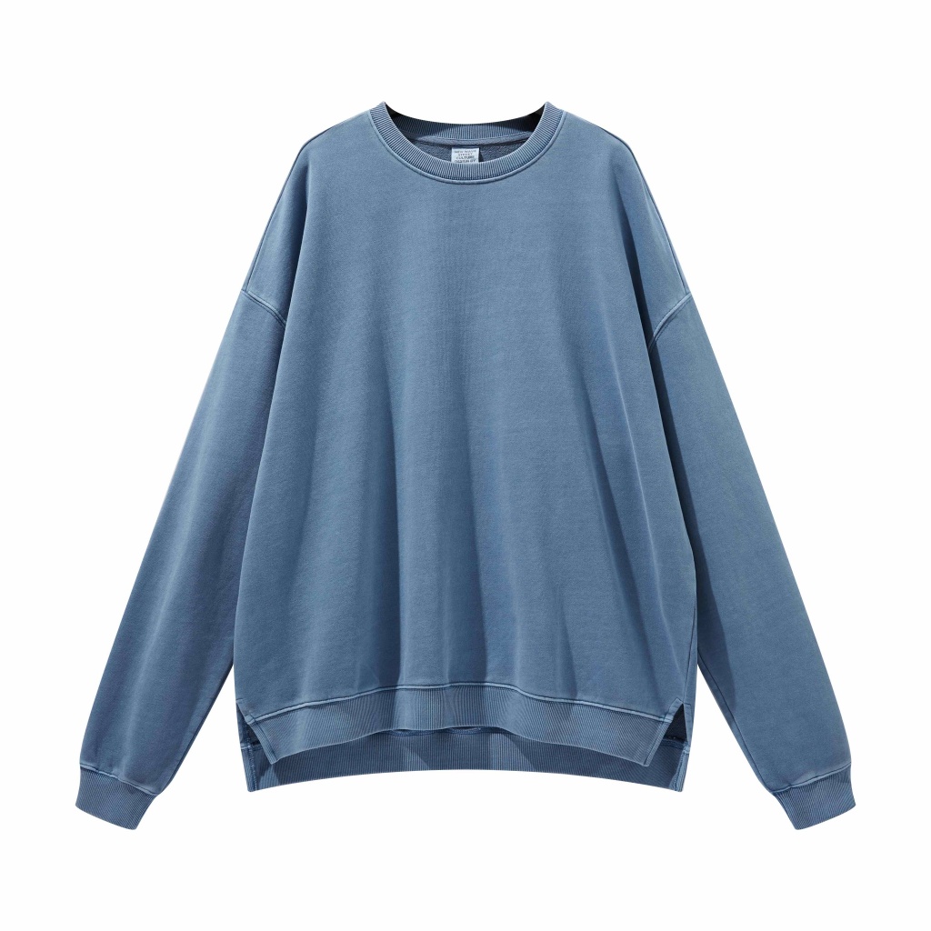 Custom Streetwear Unisex Split Hem Washed Pullover - Print On Demand | HugePOD-7