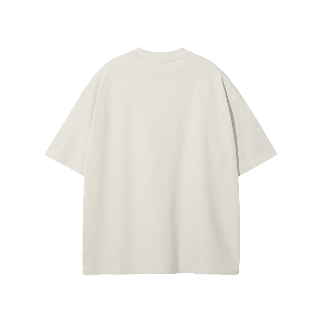 Streetwear Unisex Earth Tone Heavyweight Loose Fit FOG T-Shirt | HugePOD-13