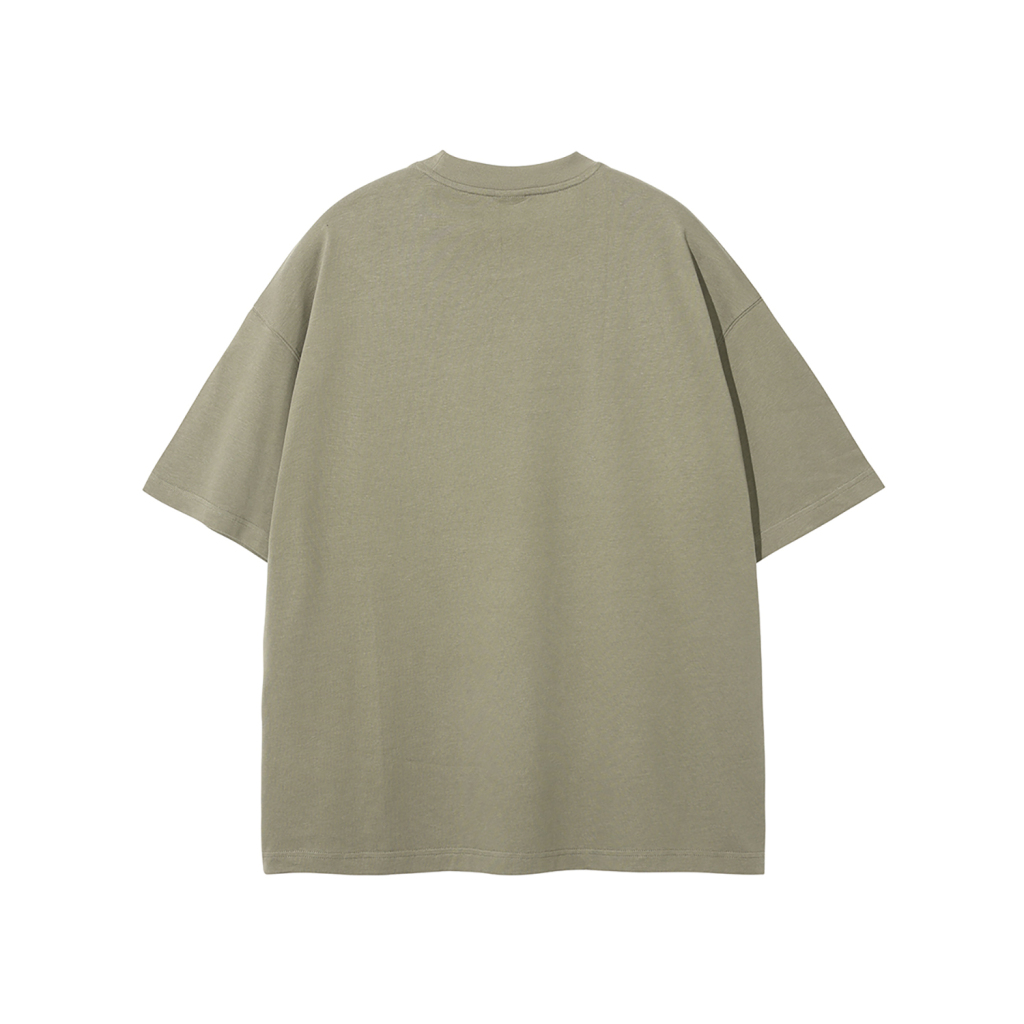 Streetwear Unisex Earth Tone Heavyweight Loose Fit FOG T-Shirt | HugePOD-19