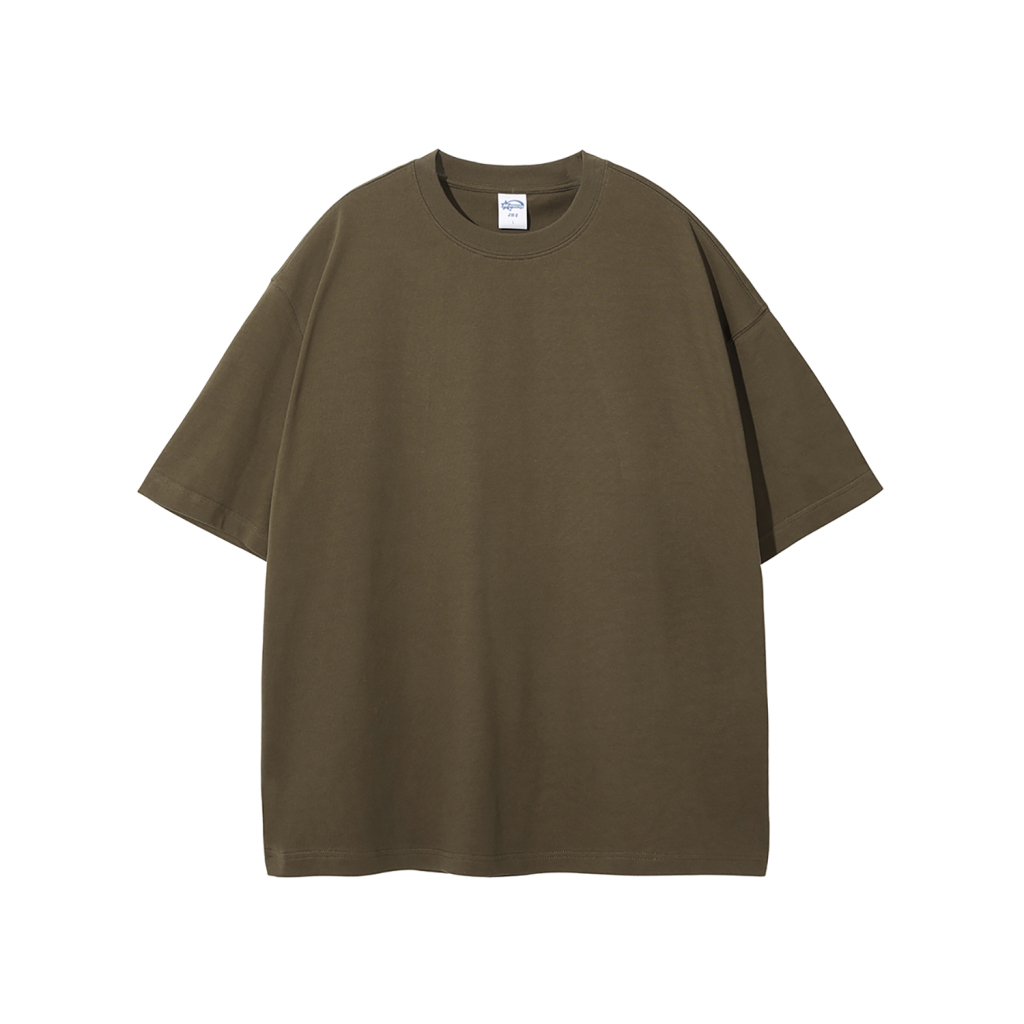 Streetwear Unisex Earth Tone Heavyweight Loose Fit FOG T-Shirt | HugePOD-20