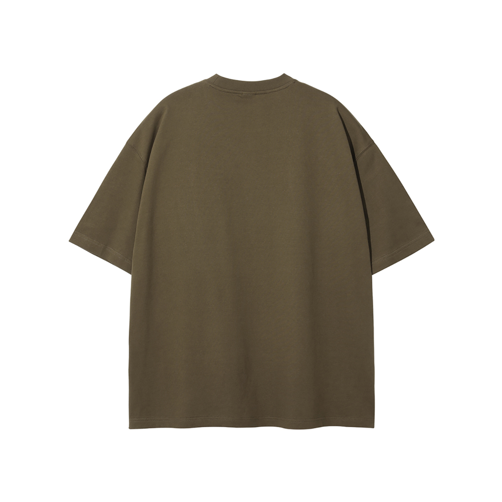 Streetwear Unisex Earth Tone Heavyweight Loose Fit FOG T-Shirt | HugePOD-21