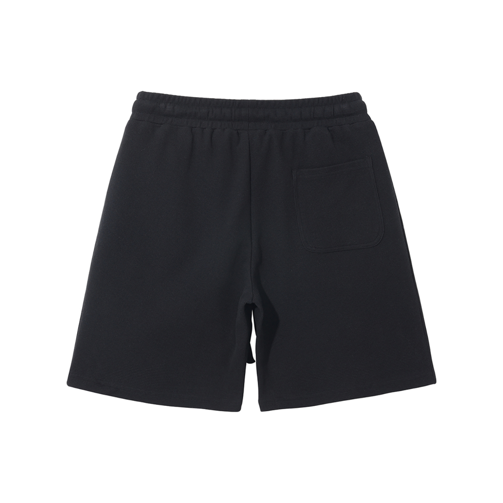 Streetwear 330G Heavyweight Loose-Fit Diamond Waffle Stitch Fabric Shorts - Print On Demand | HugePOD-12