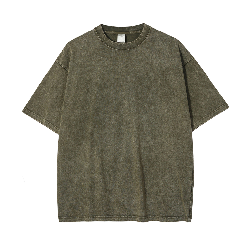 Streetwear Unisex Oversized Snow Wash T-Shirt - Print On Demand | HugePOD-28