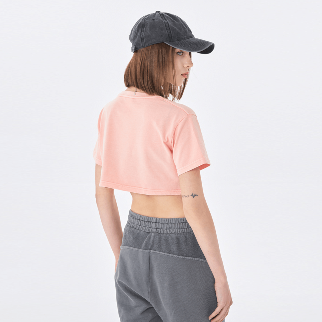 Streetwear Women's Washed Crop Top-5