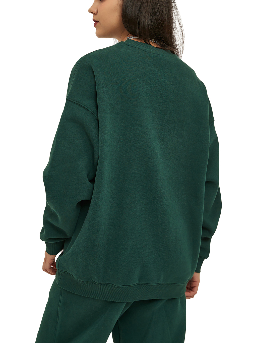 Streetwear Solid Color Fleece Pullover - Print On Demand-11