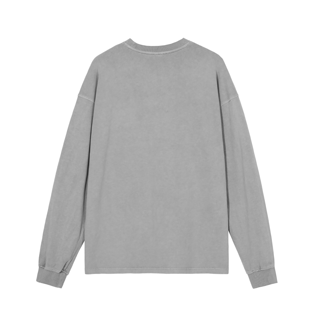 Streetwear Oversized Vintage Wahsed Long Sleeve Tee - Print On Demand-17