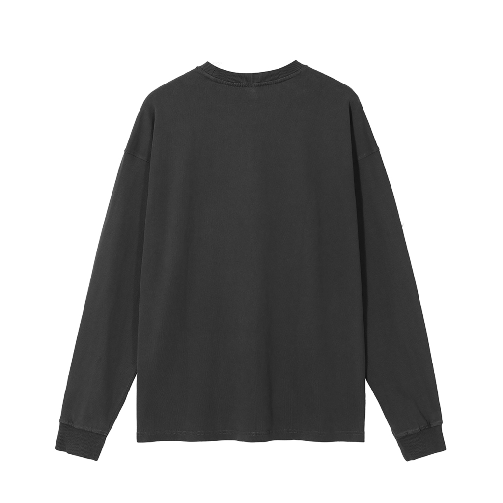 Streetwear Oversized Vintage Wahsed Long Sleeve Tee - Print On Demand-29