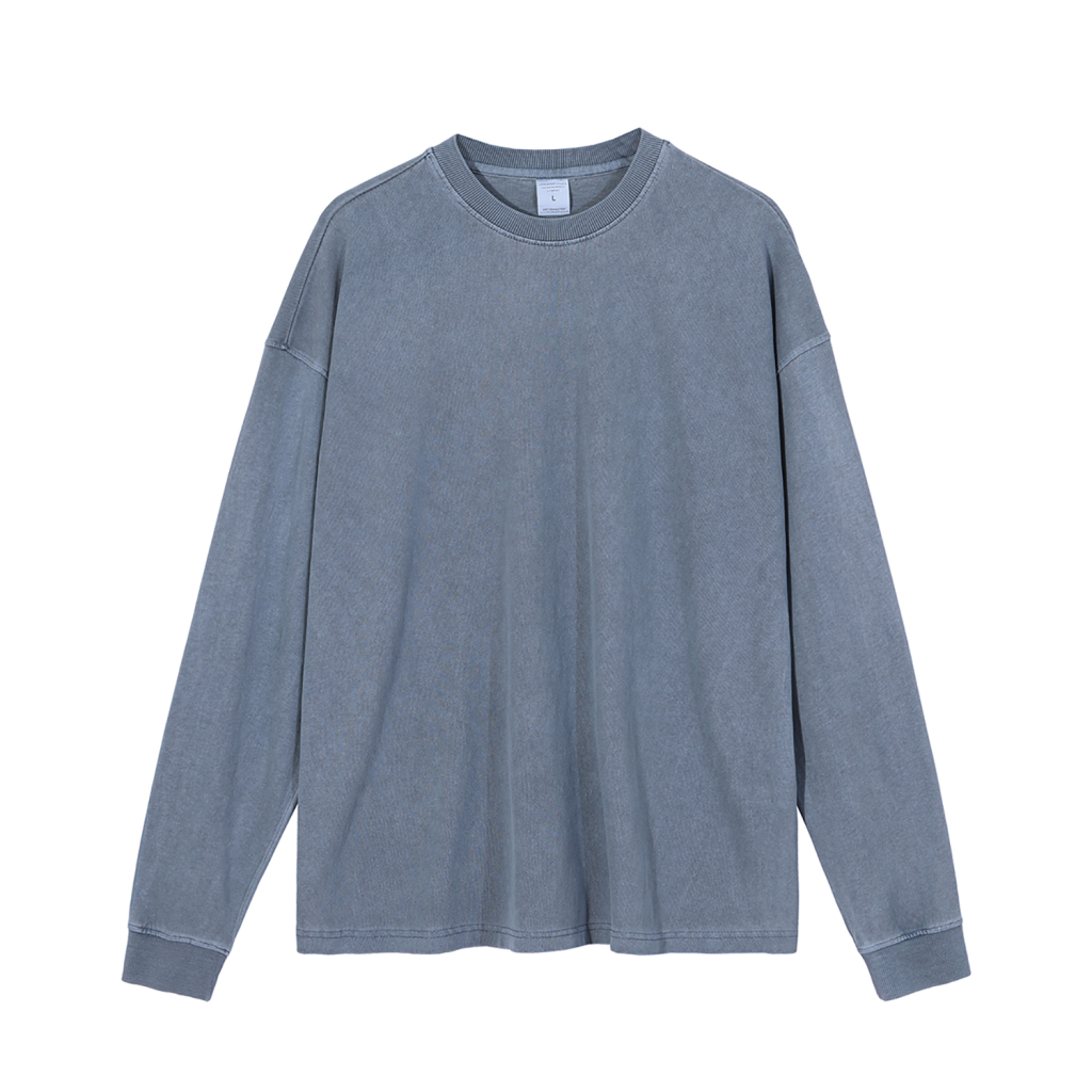 Streetwear Oversized Vintage Wahsed Long Sleeve Tee - Print On Demand-22
