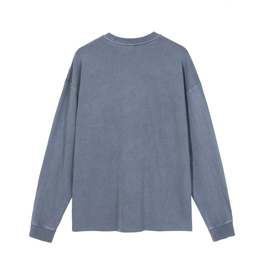 Streetwear Oversized Vintage Wahsed Long Sleeve Tee - Print On Demand-23