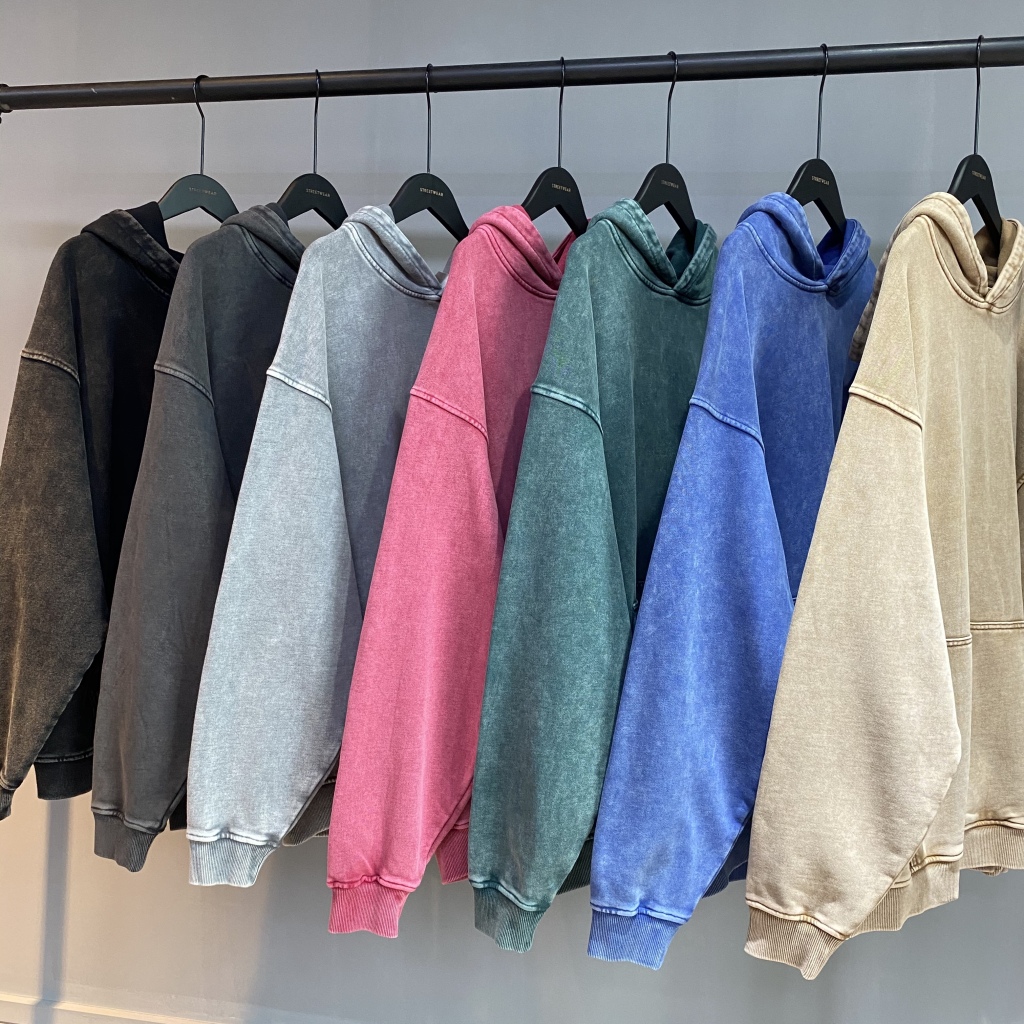 Oversized Snow Wash Hoodie - Print On Demand | HugePOD-34