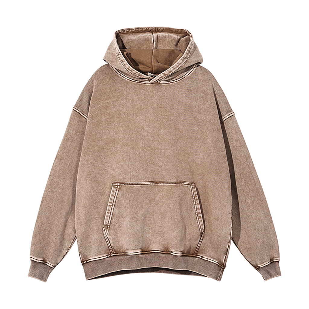 Oversized Snow Wash Hoodie - Print On Demand | HugePOD-14