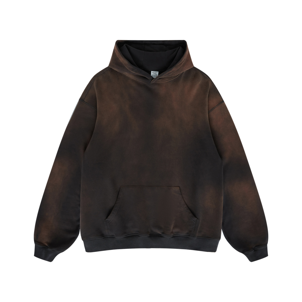 Streetwear Unisex Ombre Washed Effect Hoodie - Print On Demand | HugePOD-6