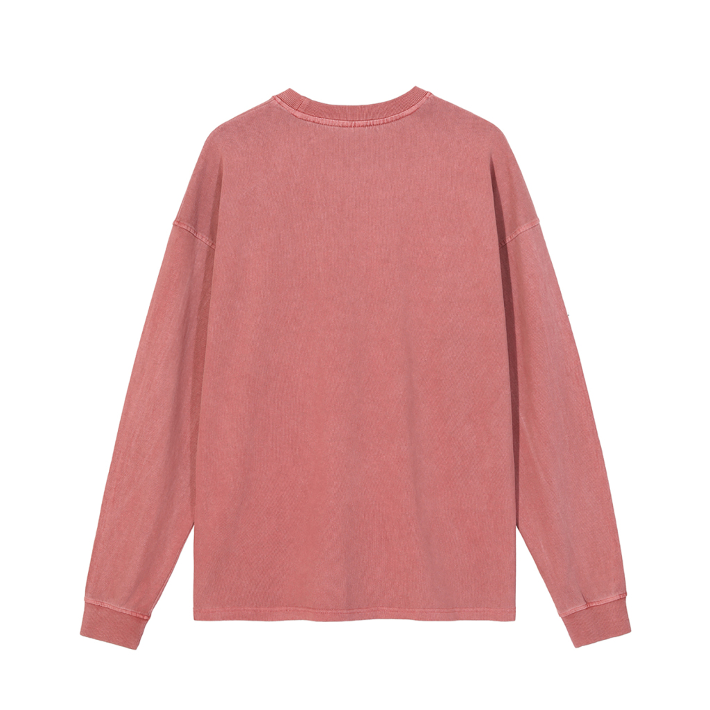 Streetwear Oversized Vintage Wahsed Long Sleeve Tee - Print On Demand-21